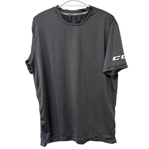CCM Gray Performance Short Sleeve Tee – Men's L